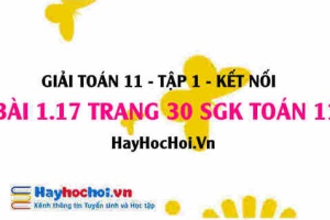 Giải bài 1.17 trang 30 Toán 11 tập 1 SGK Kết nối tri thức